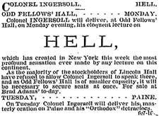 Ad for Speech, Feb. 1878