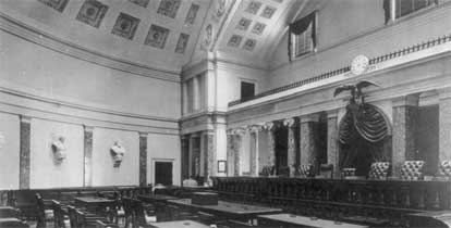 Supreme Court in Old Senate Chamber, c. 1900